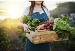 - Encino dentist Dr. Isaac Comfortes, D.D.S. Woman with vegetables.